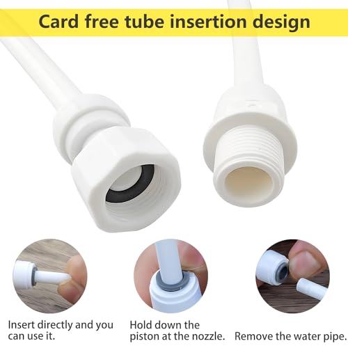 2Stuks waterfilter Quick Connector, 3/8 inch wateraansluiting adapters aan 3/8 inch man / vrouw draad, waterfilter slang connector voor osmose 4