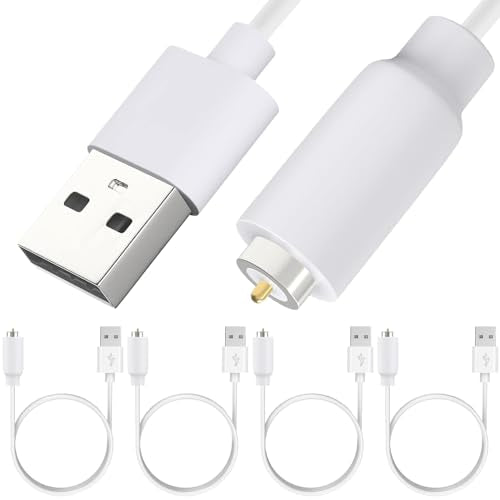 DC USB Magnetic Charging Kabel Vervanging DC Magnetic Charging Kabel voor Massager Wall Charger (Wit, 30cm)