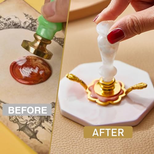 Verpakking van 3 Wax Seal vormen, Seal Wax Vorm Stamp Set metaal, Wax Seal vormen voor bruiloft, Gift Wrapping, Envelop, Uitnodigingskaarten, Bruiloft Uitnodigingen (A) 4