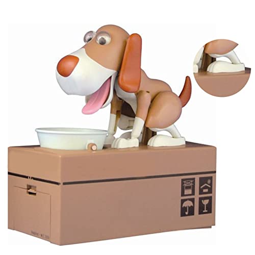Honden Money Box voor cartoon Schattig Aantrekkelijk geld Besparen Bank Coin Bank voor Deco Bruin Witte Honden Maat (Uniform Size #11)
