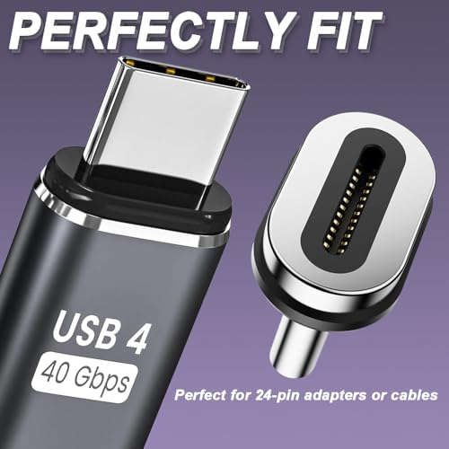 24 Pin USB C Magnetische Plugs, 100W PD 24 Pin Type-C Fast Charging Plugs voor telefoons, tabletten of andere apparaten (5 Pack) 5