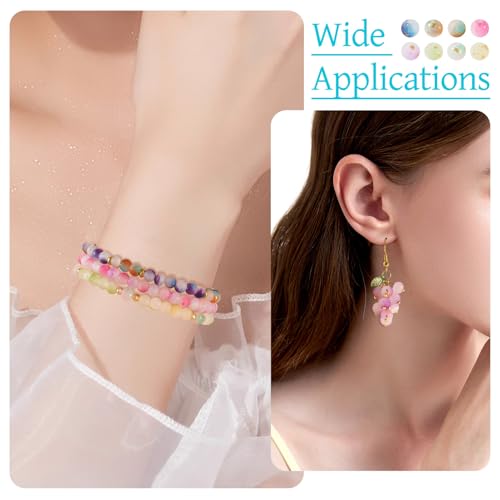 540st matglas kralen: 6mm ronde multicolor kristal kralen voor sieraden maken 5