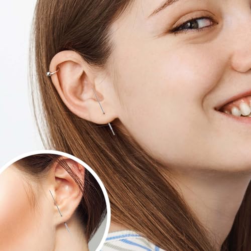 Verpakking van 8 piercing cone insertion tools, piercing verwisselbare naalden, zonder schroefdraad insertion pin schroef op hulpmiddel voor neus navel Lip wenkbrauw oor cartilage body piercing stretchin 5