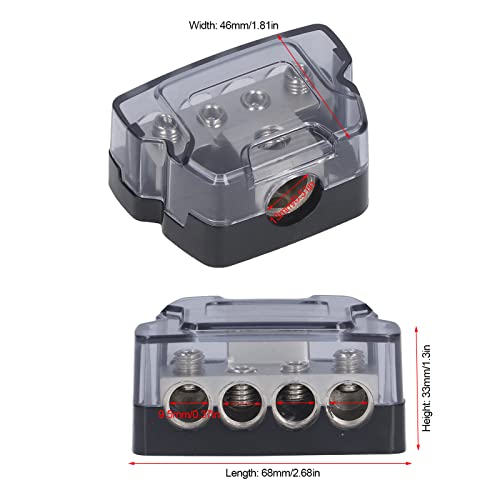 4 Way Power Distribution Block, Versterker Fuse Holder Earth Divider Splitter Auto Audio Versterker Voertuig Elektronica Accessoires 5