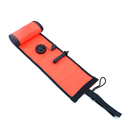 Hoge zichtbare oppervlaktemarkering Buoy duiken veiligheid onder water Opblaasbare float worst duiker onder signaal buis met Reflectieve Tape & Duik vlag (1.2m*15cm) 5