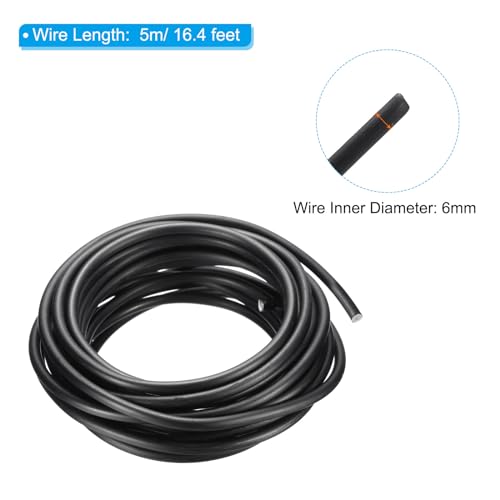 6 mm bonsai trainingsdraad, aluminium, zwart, 5 m, 1 rol