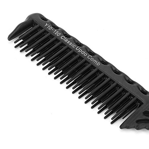 Professionele Kapper Comb, Teasing Comb - 3 rijen Tandstaart Comb voor Volume en Styling Precisie(Zwart)