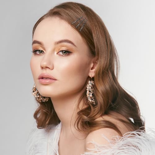 50 st kleine haarklemmen 3,5 cm kleine haarklemmen Kleine haarklemmen Mini Bobby Pins Wavy metalen haarspeld Hair Clips voor vrouwen meisjes kinderen Buns (zwart) 3