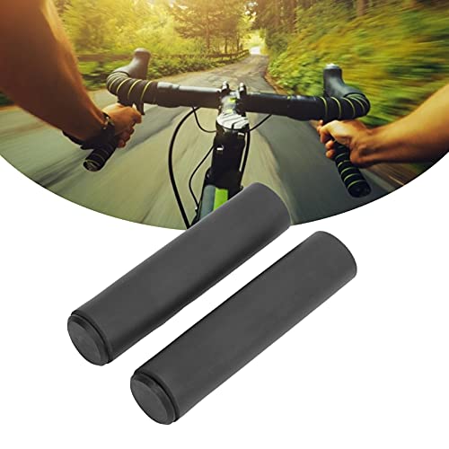 Foam Handles, lichtgewicht siliconen Grips met Shock en Sweat Resistance, voor MTB, Road Cycling, Fixed Sprocket (1 Pair Black) 5
