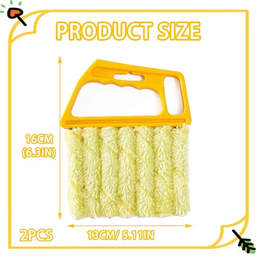 2 stuks Blinds Schoonmaakborstel, Louvre Cleaner, Raffstore Schoonmaakborstel, 7 Slat Blind Brush voor blinden, Window Brush, Airconditioning