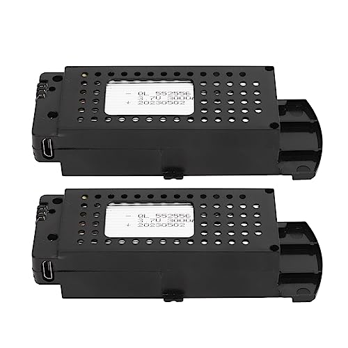 3.7V 3000MAh Drone Lithium Batterij, 2PCs Oplaadbeveiliging Draagbare RC Batterij Vervanging met 3 in 1 Kabel voor S6 G6 Drone RC vliegtuigen