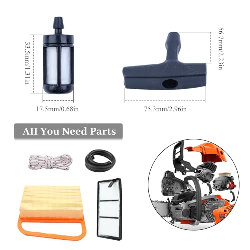 Luchtfilter + voorfilter voor Stihl TS410 TS420 kettingzaag met brandstoffilter en olieslang, verkrijgbaar 4238141 0300