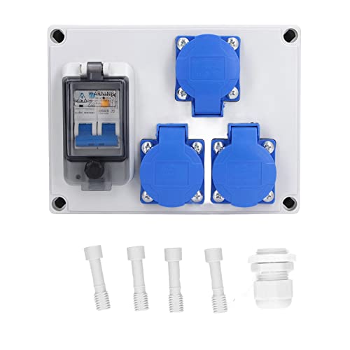 Wall Socket Dubbele Duitse Socket met RCD voor binnen en buiten gebruik