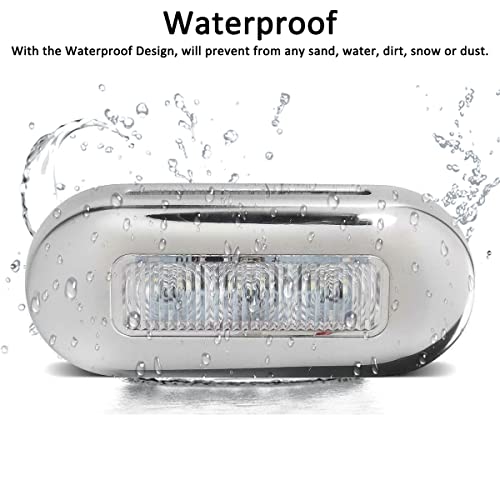 Sea 4PCS Hunting Lights Bootverlichting Boot Accessoires Waterproof Fence Cabine Lighting for Fishing Pontoon Boat Sailboat Kayak Hunting Bass Boat Ship -White 4