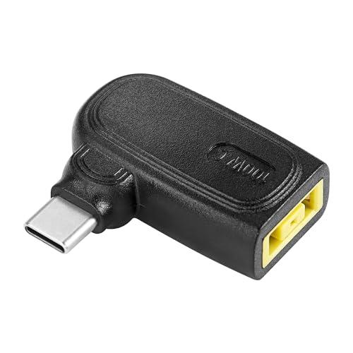 100W PD Slim Tip naar type C-vierkant Vrouwelijke laadadapter voor USB C Male Connector, geïntegreerd met automatische PD ID inductiechip, voor laptops