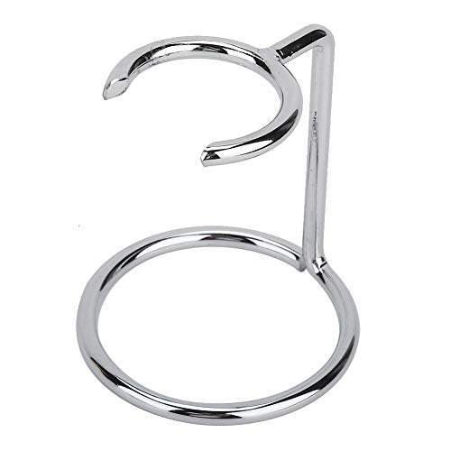 Scheerkwast houder, Portable borstelstandaard,Roestvrij staal zilver, voor mannen Salon Huis Reizen gebruik 3