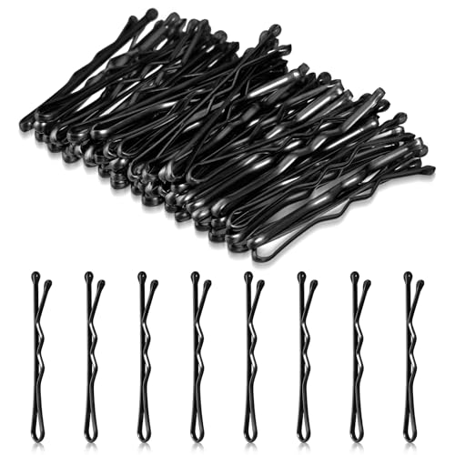 50 st kleine haarklemmen 3,5 cm kleine haarklemmen Kleine haarklemmen Mini Bobby Pins Wavy metalen haarspeld Hair Clips voor vrouwen meisjes kinderen Buns (zwart)