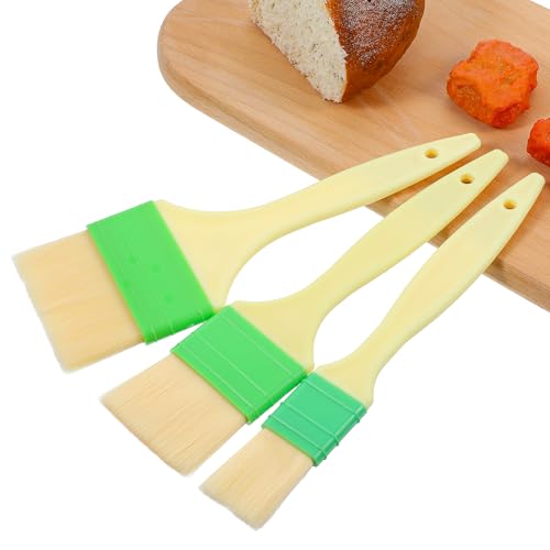 3 stuks bakken borstel Natural Bristle koken borstel Keukenborstel Set voor grillen, saus, Marinade, bakken, grillen, koken en verspreiden olie