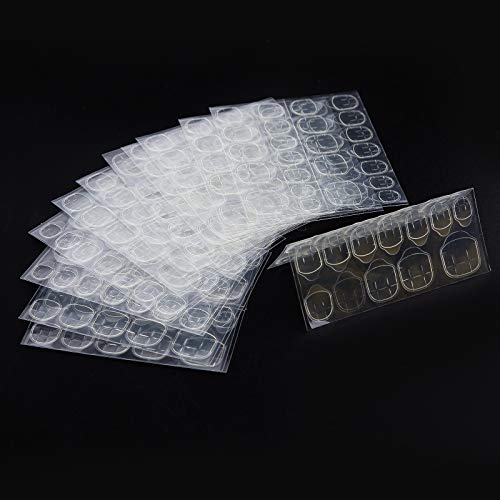10 Vellen / 240 stuks Dubbelzijdige Nagellijm Tabs, Waterdicht Ademende Jelly Zelfklevende Tab Lijm Sticker voor nep Nagels