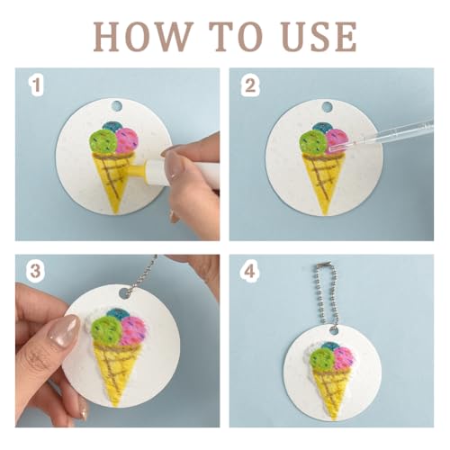 26 sets doe-het-zelf tekstuur kunst tekenpapier, 3D Magic Foam Painting Kit metijzeren bal tag tickets en plastic druppelaars voor het schilderen van kunst ambachtelijke voordelen, plat 3