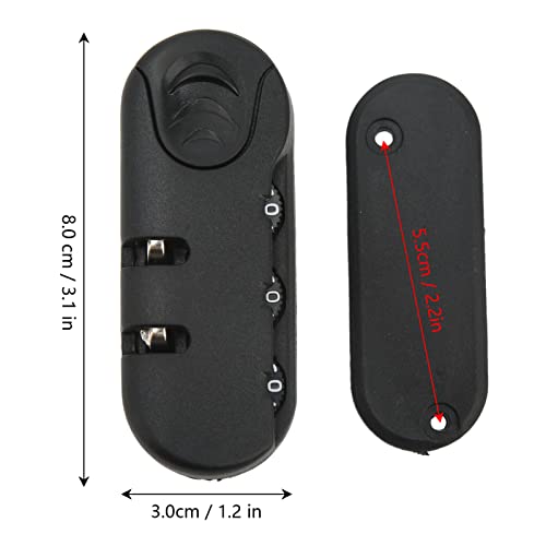 Bagage Password Lock, 3 digitale wachtwoord, hoge beveiliging, Matte Textuur, Vervangingscode, Combinatie, Reis Bagage Lock voor koffers, Reiskoffers, Gereedschapsdozen 4