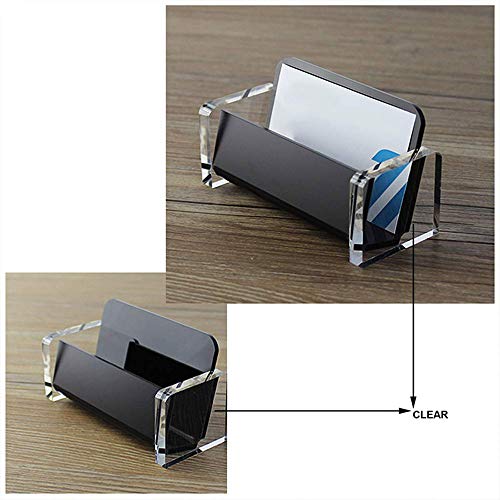 Business Card houder Acryl Plastic kaarthouder voor Bureau Kantoor Collectie - Zwart 5