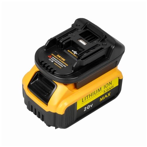 DM18M Batterijadapter voor Makita Power Tools - Omvormer voor 20V of Milwaukee M18 Lithium-Ion Batterij naar Makita 18V Batterij 5