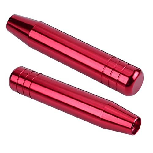 Reminnbor Aluminium Legering Gear Shift Head met 18 cm Shift Lever voor Universele Auto (Rood) + JDM 3