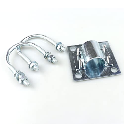 Zee Outdoor Dubbele U-Bolts Antenna Mast Klem met een buiten Antenna Vaste Bracket Pool Mount U-Bolt Klem voor Fiber Optic Antenna 5