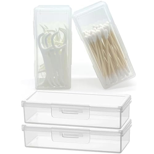 Bad Swab houder Portable Travel Swab houder Kleine Transparante Plastic Katoen Swab Box voor Katoenen tandenstokers (4)