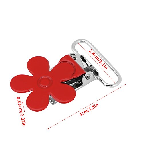 10 talg. Schnuller Hosenträgerclips, Mini Pflaumenform Hosenträger Schnuller Klammerdumbell, Ringinnendurchmesser: 25 mm