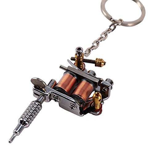 Mini Tattoo Machinesleutelhanger Portable Mini Tattoo Machine Tattoo Supply Man wapens sleutelhanger als hanger ornament