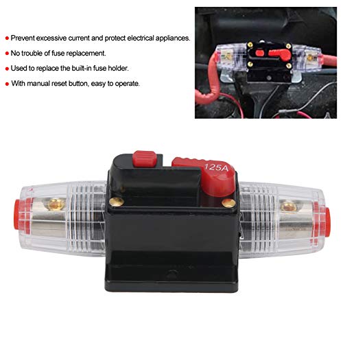 Zekeringhouder 125A Stroomonderbreker Abs koper 12 24V 125A stereostroomschakelaar zelfverzekerde zekering inline houder voor auto boot 3
