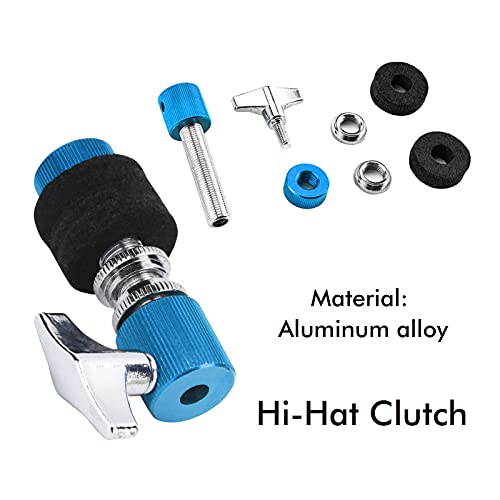 Aluminiumlegering Hi Hat Clutch, Standaard Hi Hat Clutch voor Hi Hat Drop Clutch Cymbal Jazz Drum (Blauw) 4