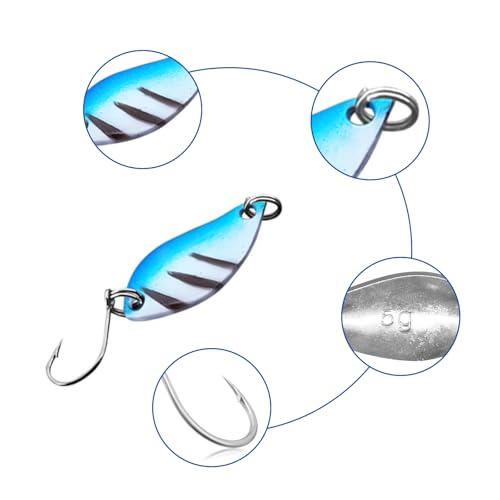 12st Vissen Lepels, 5g Trout Vissen Bait met opslagvak, kunstmatige spinning Trode, Trout Vissen Bait, Lepel voor Perch 3