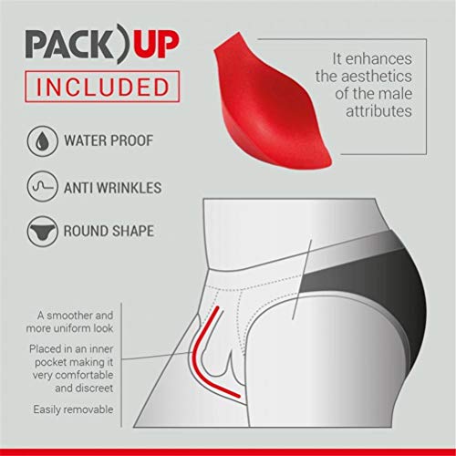 Ondergoed met spons kussen, vergroting zak, voor mannen, gewatteerde voorkant, spons booster, broek versterker, Wit 5