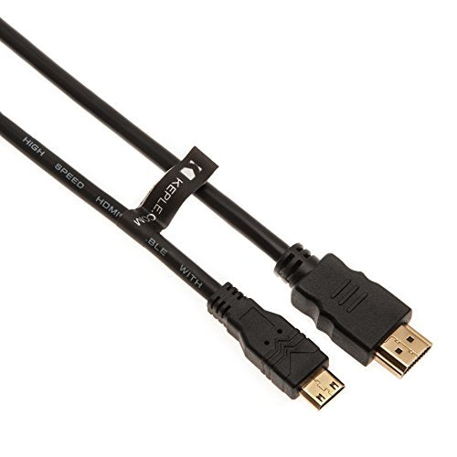 Mini HDMI naar HDMI Kabel Compatibel met Camera Canon EOS 60D / EOS 70D / EOS 80D / EOS 100D / EOS 750D / EOS 760D / EOS 1100D / EOS 1200D / EOS 1300D, Nikon Coolpix 1 AW1 / 1 J, 1 S1 / 1 F (1M)