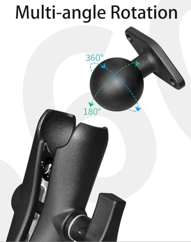1.5" Marine Graad Aluminium Ball Mount Base, Anti Slip Rubber Plate & TPU Ball Adapter voor C-grootte 1,5 Inch Bal Dubbele Socket Arm