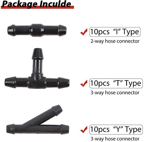 5 m Repareerwaterslang voor Universele Windscherm Wipers, Auto Windscherm Wipper Slang, Spray Slang, Flexibele Siliconen Slang + 30-Piece Connector 3