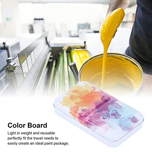 Aquarelverf Box Palette Verf geval Aquarelverf Palette Metal Box Tin Iron Solid Pigment Case voor Aquarel Gouache Olieverf 5