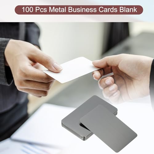 0.5mm Roestvrij staal Metaal Business Cards, 30st Blanco naam kaart laser graveren voor doe-het-zelf geschenk kaarten, zwart 5