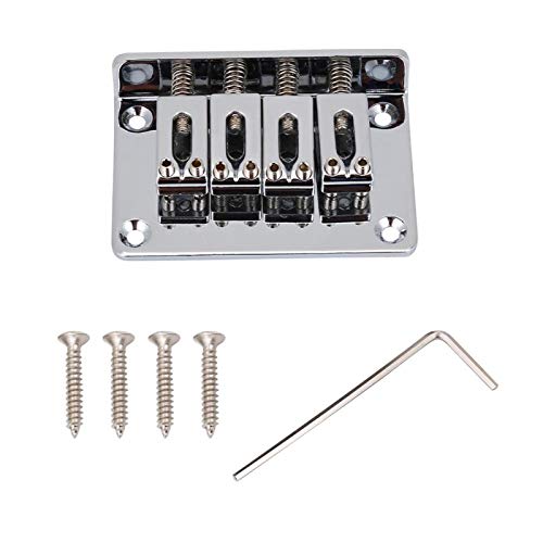 4 Zadelbrug Duurzaam voor Cigar Box elektrische gitaar Bas Ukulelele voor het upgraden van uw gitaar (zilver) 4