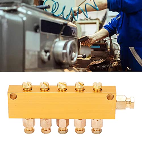 Messing Olie Distributeur 5/6 Weg verstelbare Smeerolie Piston Divider Waarde Distributeur Blok voor Centraal Smeersysteem (1 in 5 uit) 5