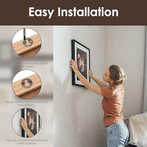 50 stuks sleutelgat Hangers, Haak haken met 100 schroeven, metalen rek met dubbele gat in Vintage voor opknoping foto, fotolijst, spiegel 4