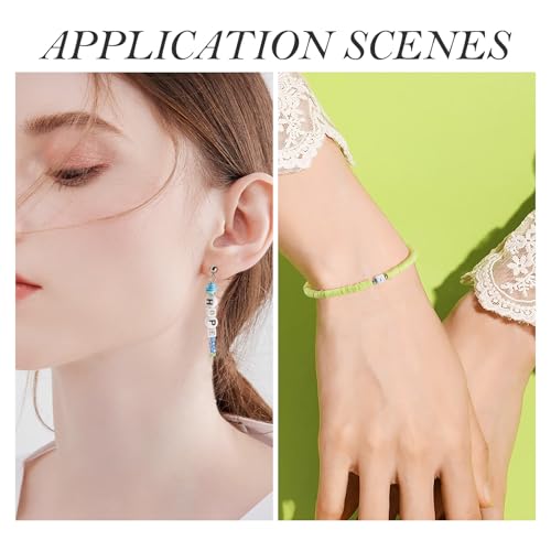 500st Vierkante Klinker Letter Kralen Kubus 5mm Wit Alfabet Kralen A/E/I/O/U Initial Letter Kralen Klinker voor vriendschap armbanden Kettingen sieraden maken 5