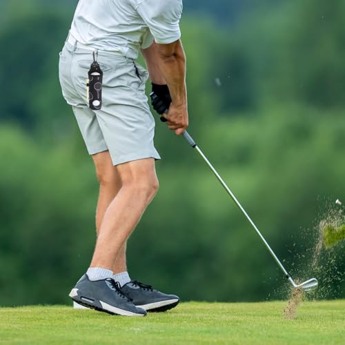 Golfbal draagtas, Draagbare neopreen golfbalhouder met clip voor mannen en vrouwen, zwart 4