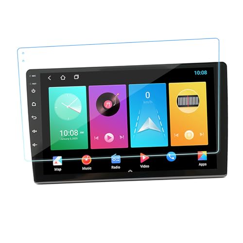 Navigation Screen Protector Anti Glare Anti-vingerafdruk Centrale controle Getemperde film met schoonmaakkit voor auto (9 inch) 4