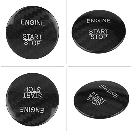 Carbon Fiber Motor Startknop Cover Trim voor Benz A B C GLC GLA CLA ML GL Class standaard Zwart 3