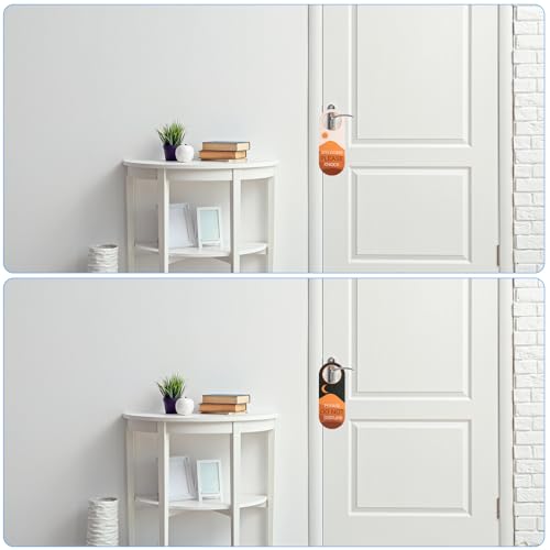 Niet storen deur hanger bord 9x3,5 inch, 2 stukken dubbelzijdige welkom kloppen op de rug voor kantoor vergadering hotel home slaapkamer slapen 4