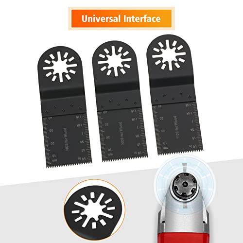 Universal Oscillating Saw Blades, 20st 34mm Multi Tool met Quick Release en ingebouwde merken voor reparatie 5